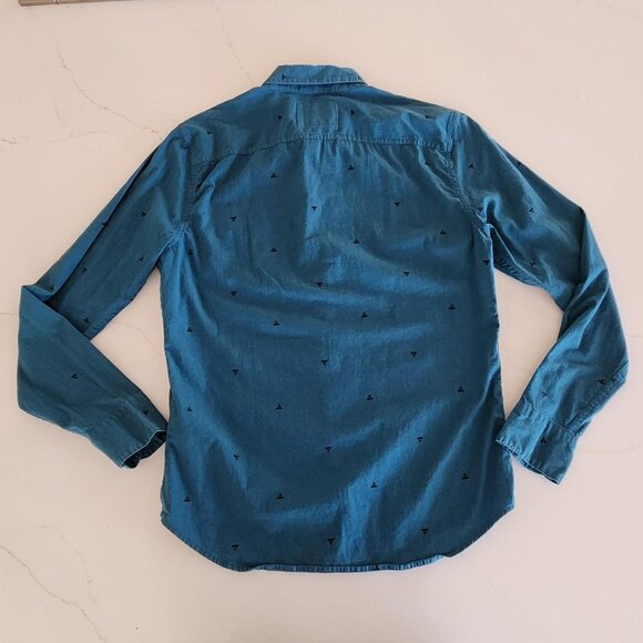 Hollister Sz M Epic Flex Stretch Button Down Shirt Muscle Fit Long Sleeve Casual - Picture 7 of 10